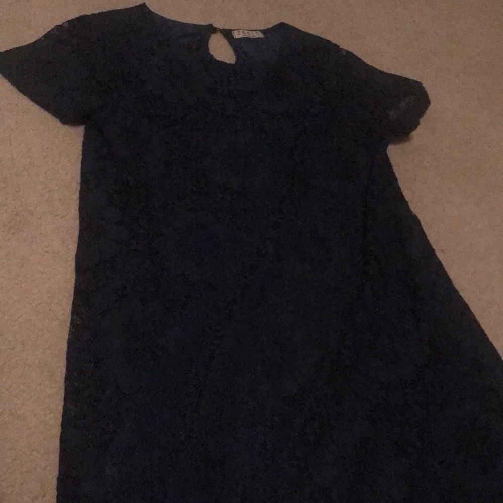 Navy blue lace dress size Large